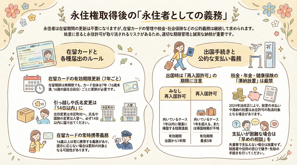 永住権取得後も「永住者としての義務」はありますか？