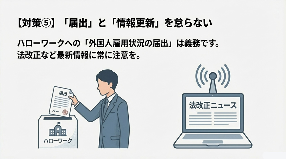 【対策5】必要な届出・報告と情報アップデート