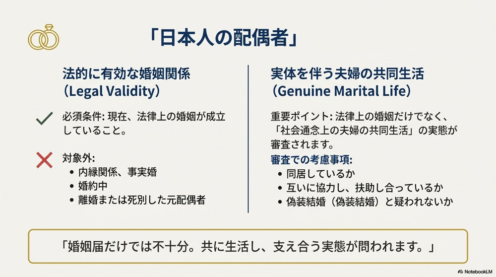 「日本人の配偶者」の申請
