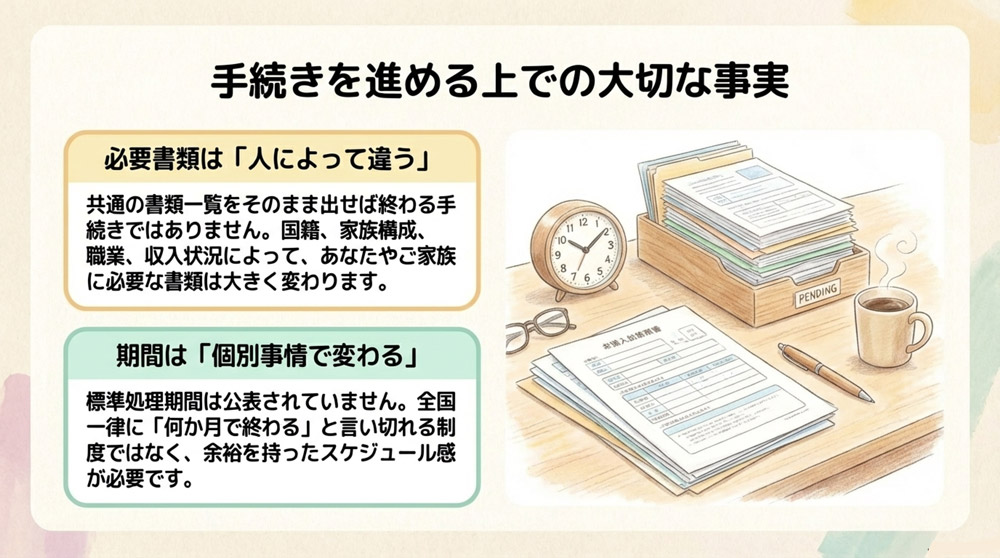 必要書類は「人によって違う」