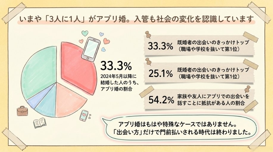 「3人に1人がアプリ婚」の時代に審査基準はどう変わったか
