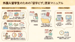 留学ビザの更新とは|必要書類・時期・不許可対策を解説